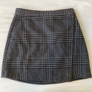 Flannel plaid skirt